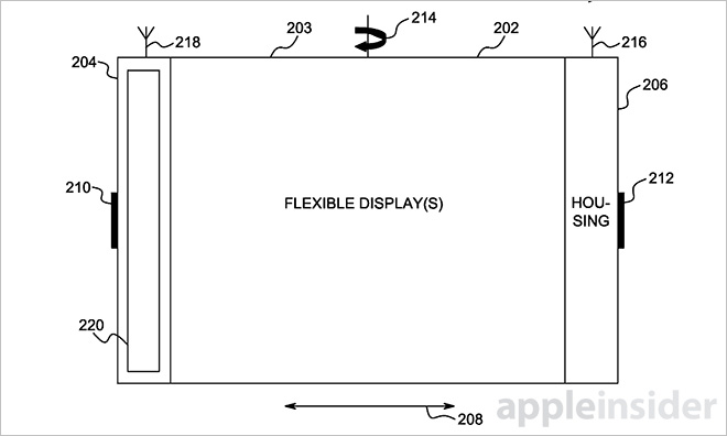 Une des images du brevet déposé par Apple pour ces futurs écrans souples